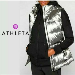 Athleta Goose Down Metallic Vest - XS